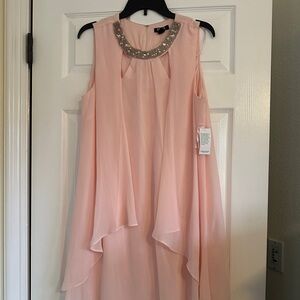 Elegant Pink Sleeveless Dress